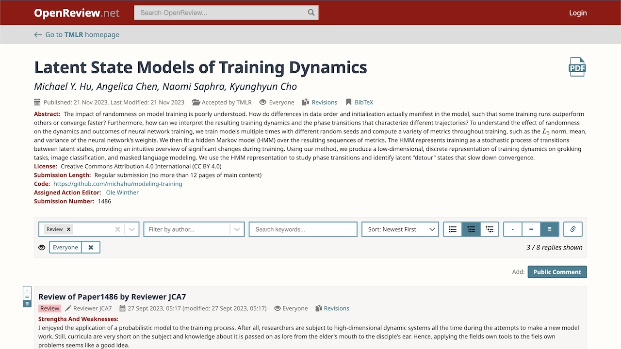 OpenReview screenshot